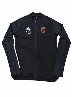 Adidas Phoenix Rising FC Soccer Zip Up Jacket Men’s Small Black Aeroready